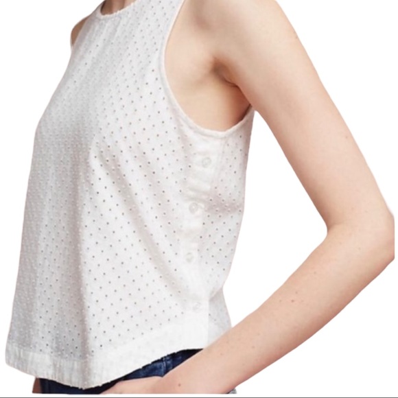 cloth & stone Tops - Anthropologie Clothe & Stone Eyelet Lace Tank Top White Small